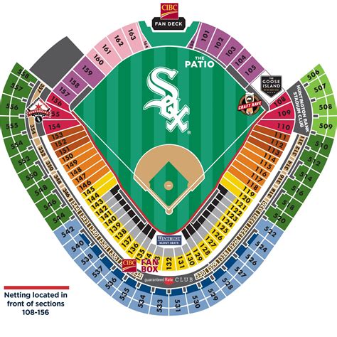 white sox stadium seat map